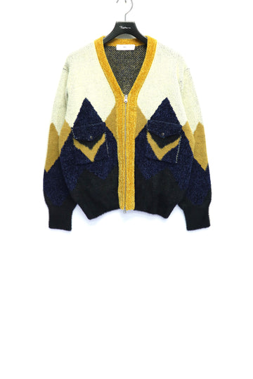 TOGA VIRILIS  Jaquard knit cardigan(NAVY)