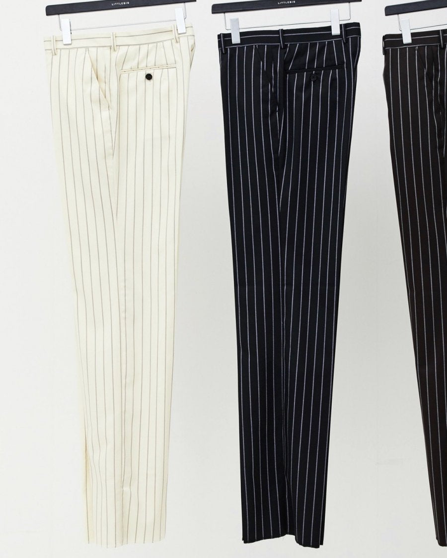 LITTLEBIG  Stripe Straight Trousers（BLACK）