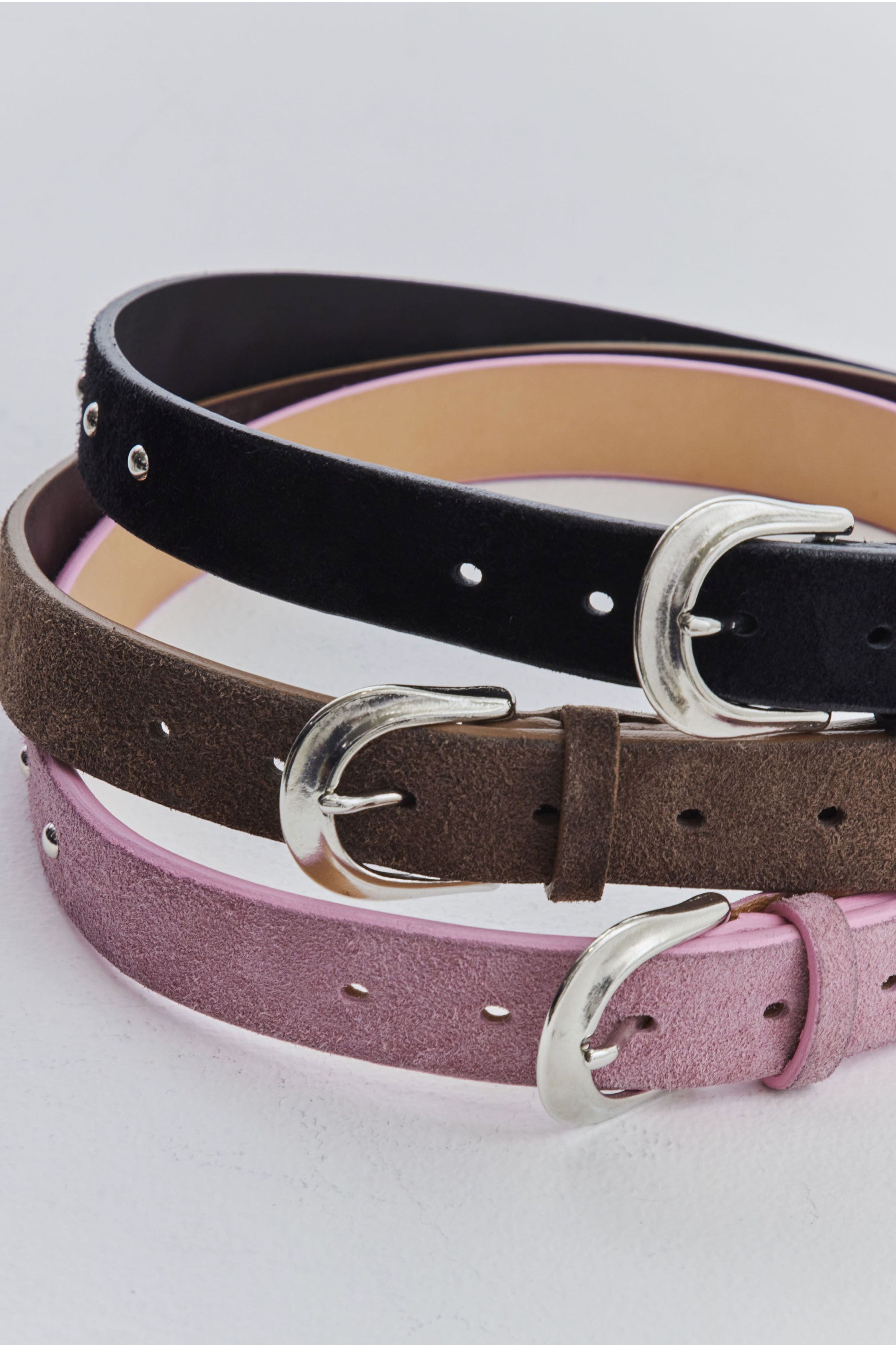 LITTLEBIG(リトルビッグ)のStudded Suede Belt Pink or Blackの通販