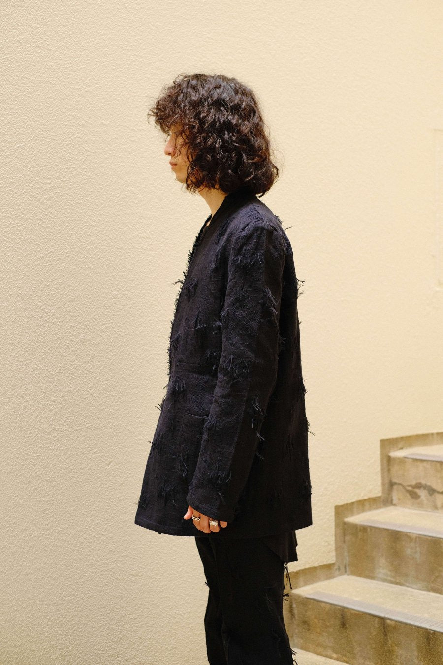 ー］Minus(マイナス)のCUT JACQUARD BLAZER(ジャケット)の通販