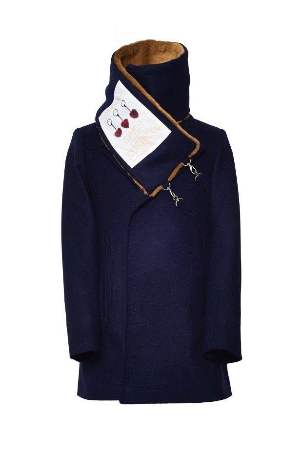 12万YUKI HASHIMOTO★SCARF ATTACHED PEACOAT Yuki Hashimoto's SCARF ATACHED PEACOAT-Navy mail order | Palette