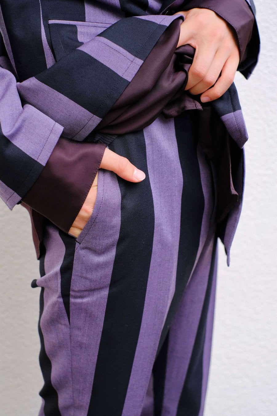 【20%OFF】LITTLEBIG  Stripe Slim Trousers（ Purple Stripe ）