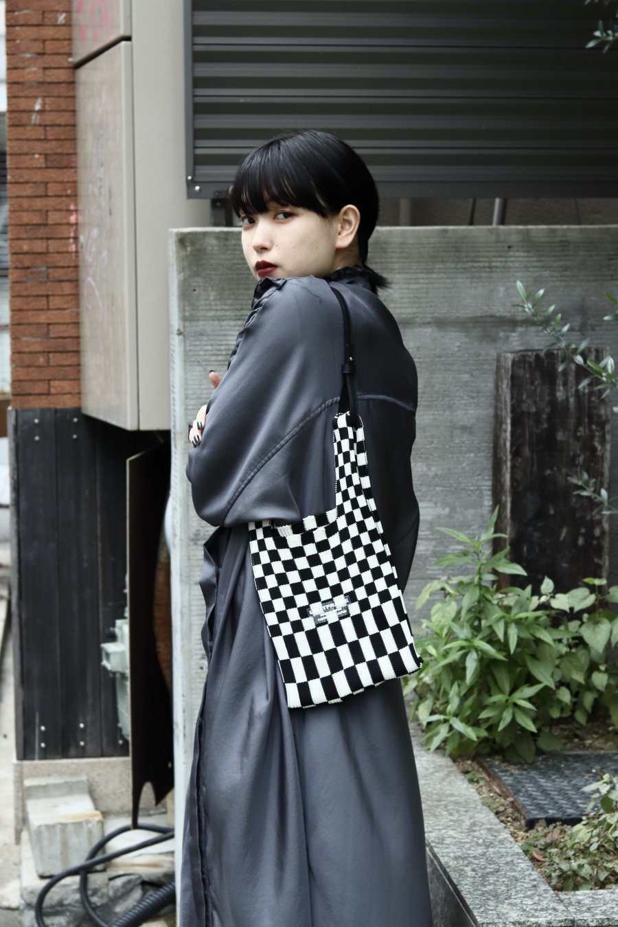 LASTFRAME(ラストフレーム)のICHIMATSU MARKET BAG SMALL-GREEN×IVORY