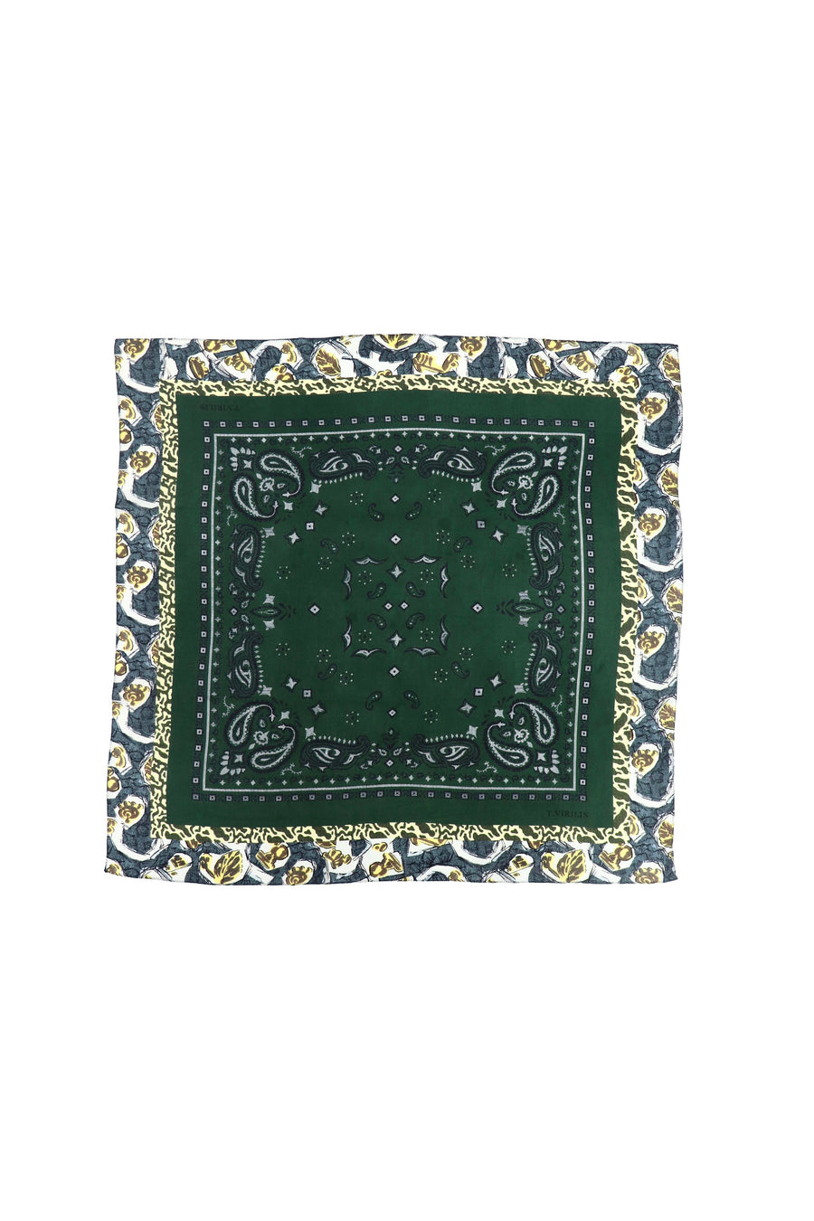 TOGA VIRILIS  Print scarf(GREEN)
