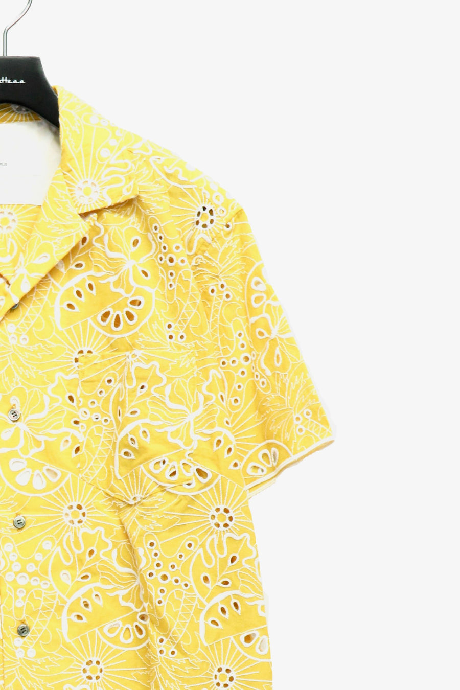 TOGA VIRILIS  Cotton Embroidery S/S shirt(YELLOW)