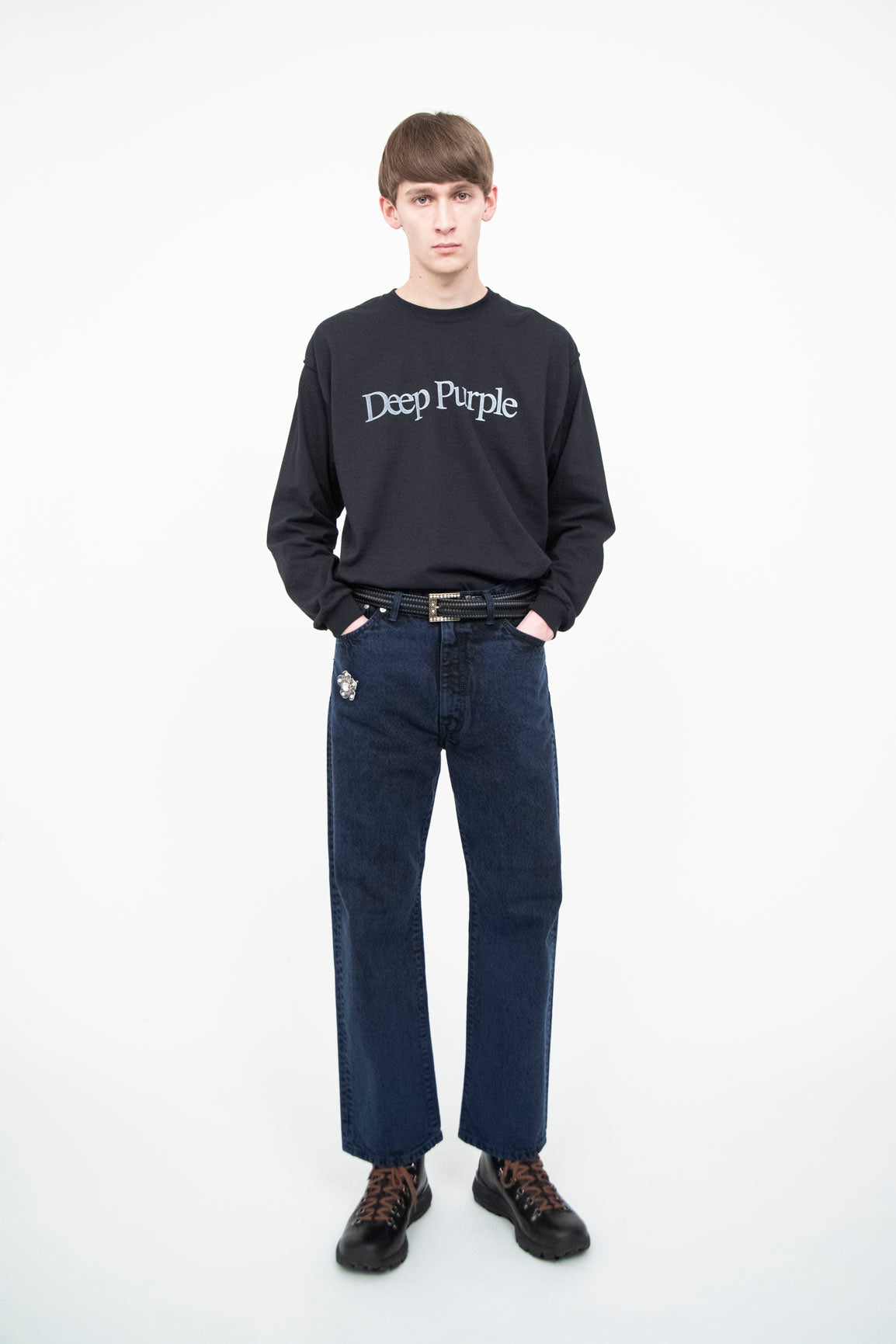 デニム/ジーンズ SOE BLEACH&COLOR JEANS WITH EDWIN white soe(ソーイ)のColor Jeans collaborated with EDWIN-NAVYの通販