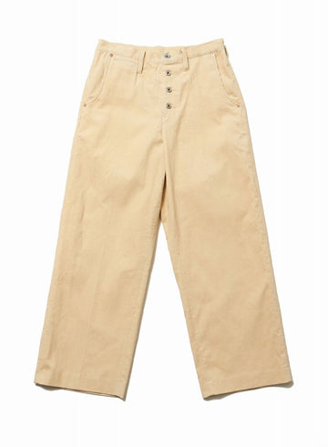 SUGARHILL  CORDUROY WIDE TROUSERS (IVORY WHITE)