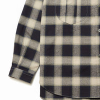 SUGARHILL(シュガーヒル)のOMBRE ROUND-COLLAR SHIRT NAVY OMBREの通販 