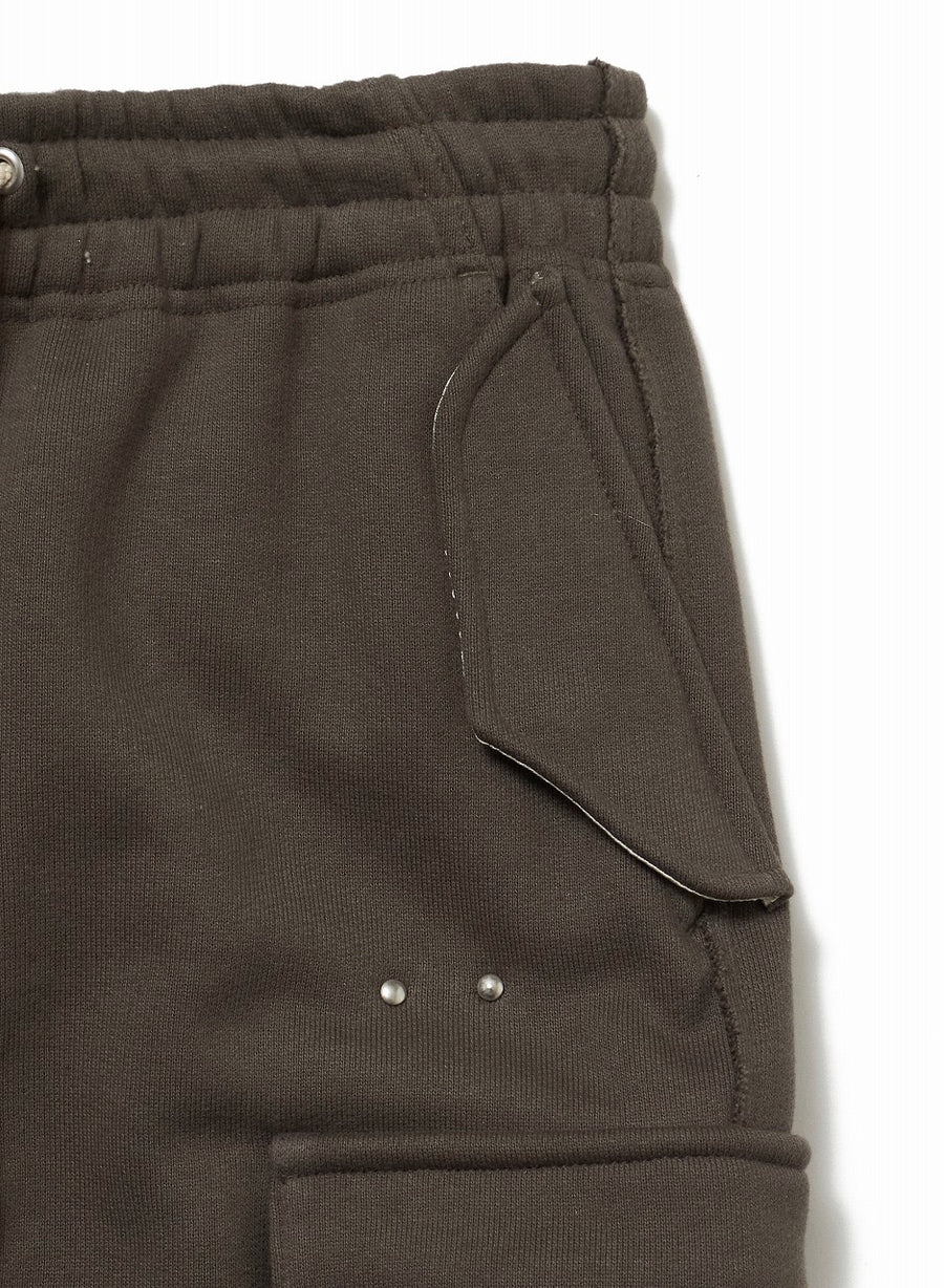 SUGARHILL  RAW EDGE CARGO SWEAT PANTS(CHARCOAL BLACK)