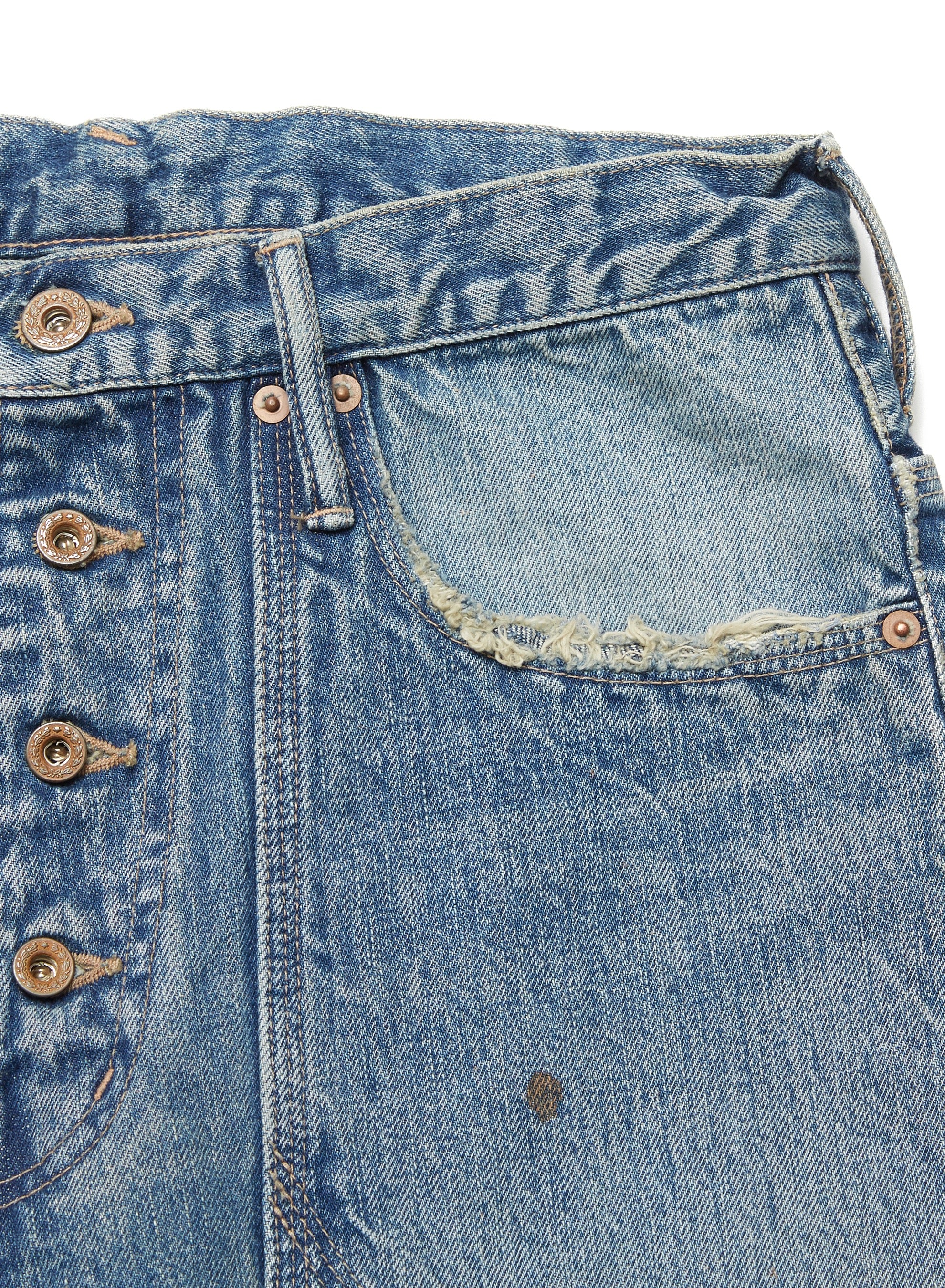 SUGARHILL(シュガーヒル)のFADED DOUBLE KNEE DENIM PANTS PRODUCTED