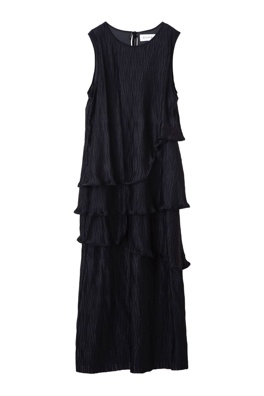 BELPER  PLEATED DRESS(BLACK)