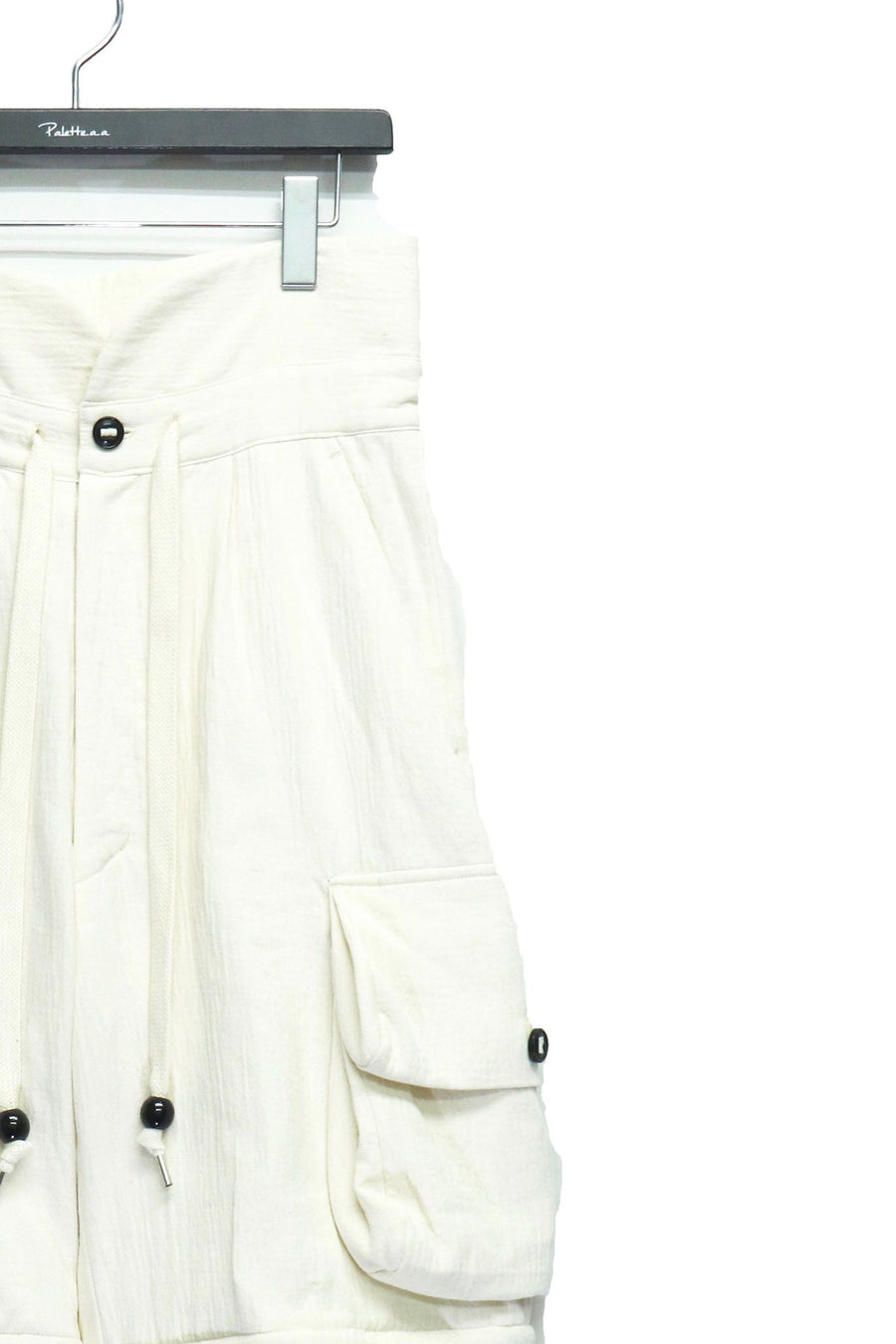 fluss  GUSSET CARGO TROUSERS(OFF WHITE)