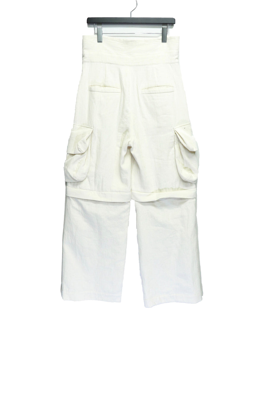 fluss  GUSSET CARGO TROUSERS(OFF WHITE)