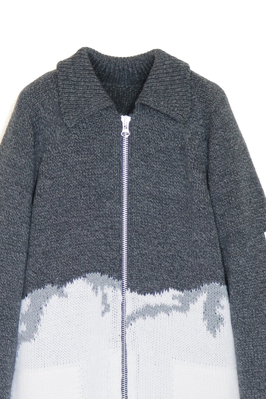 elephant TRIBAL fabrics William Cowichan sweater(CHARCOAL GRAY)
