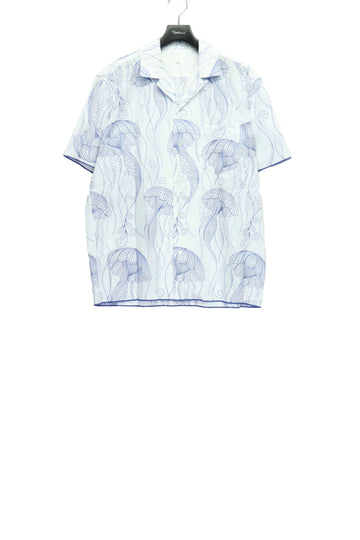 TOGA VIRILIS  Cotton Embroidery S/S shirt(WHITE)