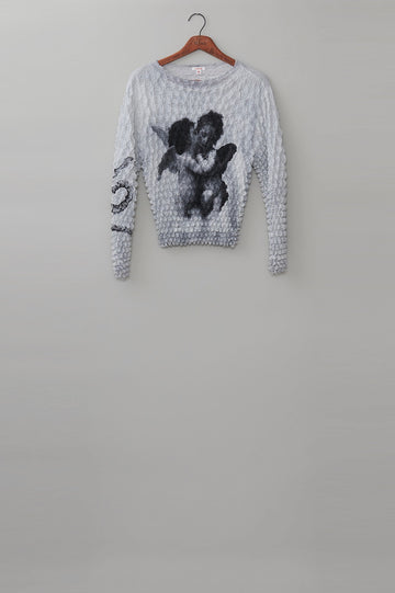 Masu's Popcorn Sweat Shirts Faded Gray mail order | Palette Art 