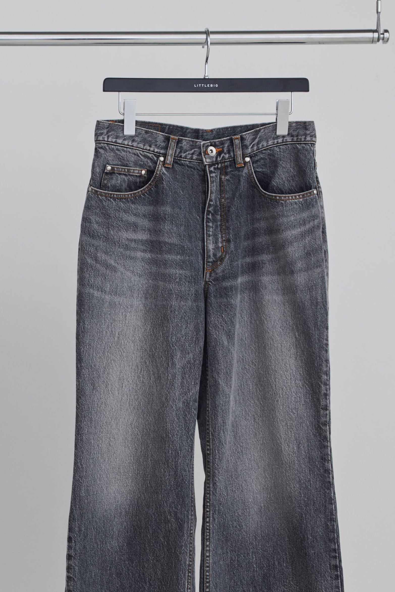 LITTLEBIG(リトルビッグ)のWide Denim Bio Bleach Indigo or Blackの