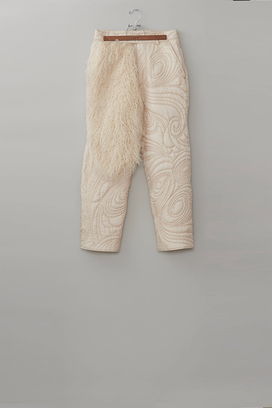MASU  PSYCHEDELIC QUILTING TROUSERS(CHAMPAGNE)