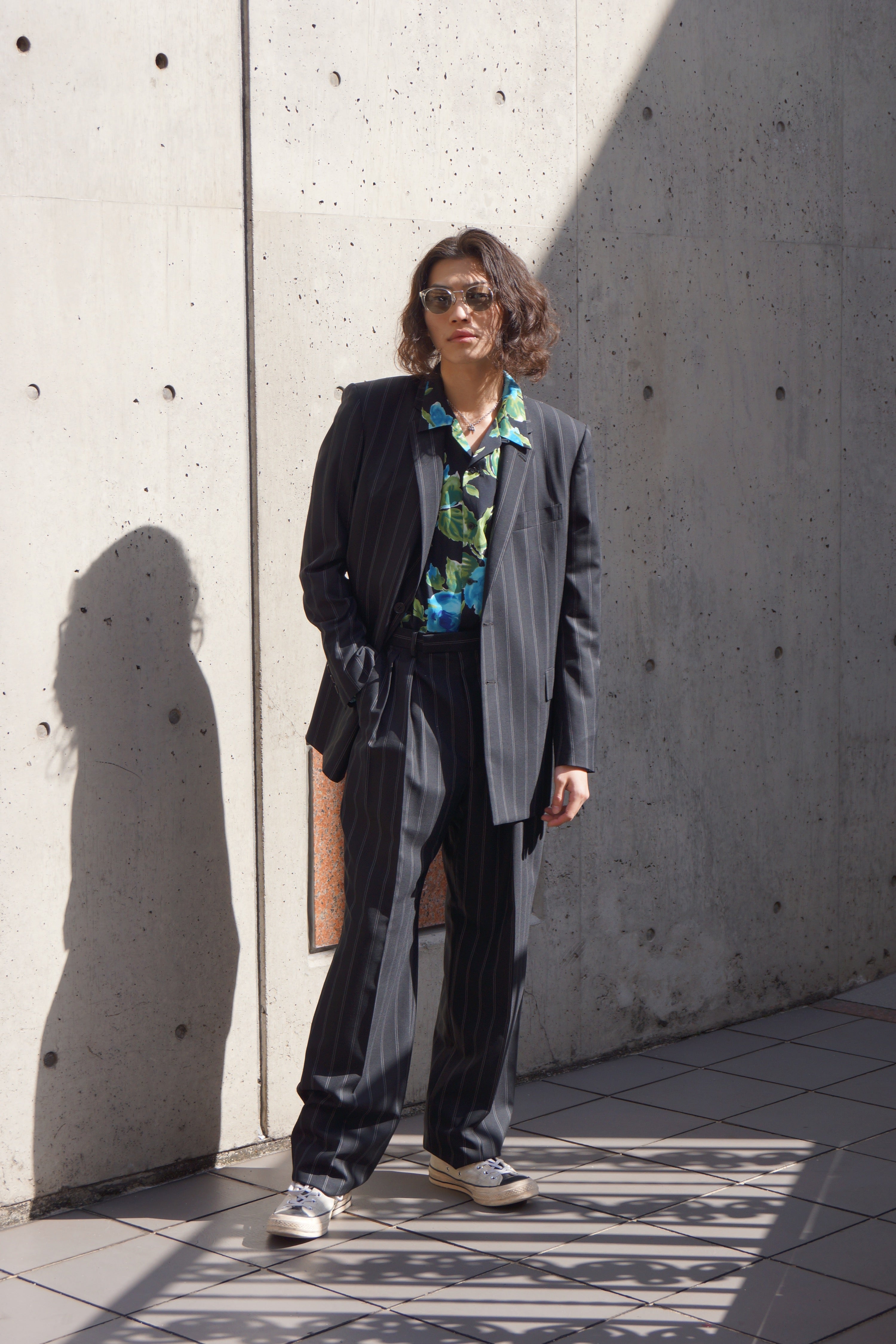 スラックス LITTLEBIG 22ss Tucked Tapered Trousers LITTLEBIG(リトルビッグ)の22ss Tucked Tapered Trousers Pink