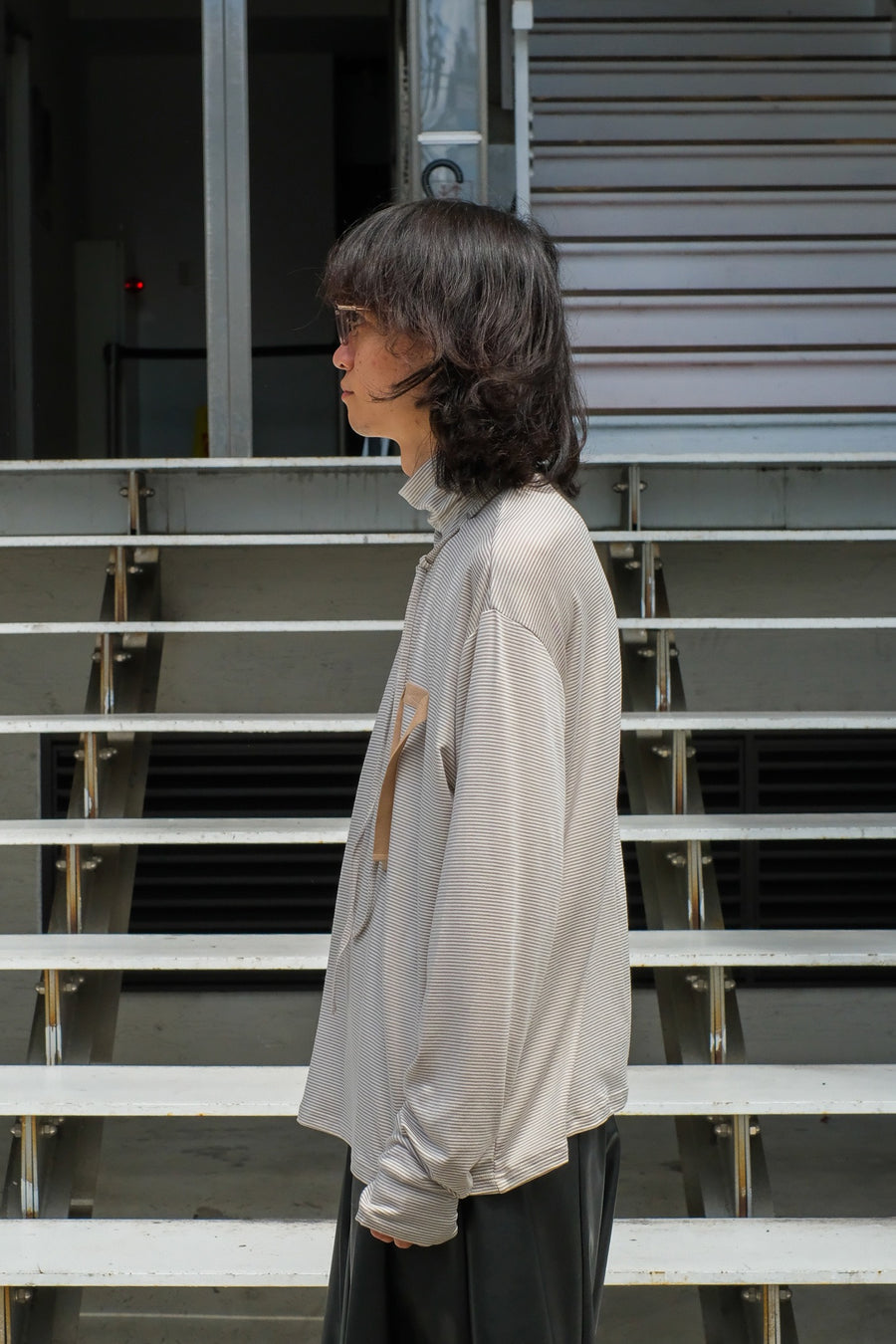 SYU.HOMME/FEMM  Hi-neck long sleeves(BROWN OFF)