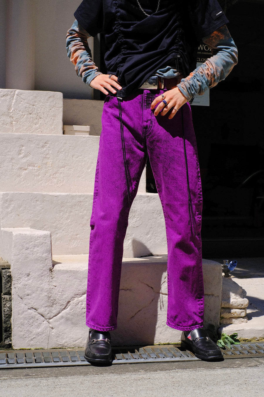soe  Bleach & Color Jeans collaborated with EDWIN（PURPLE）
