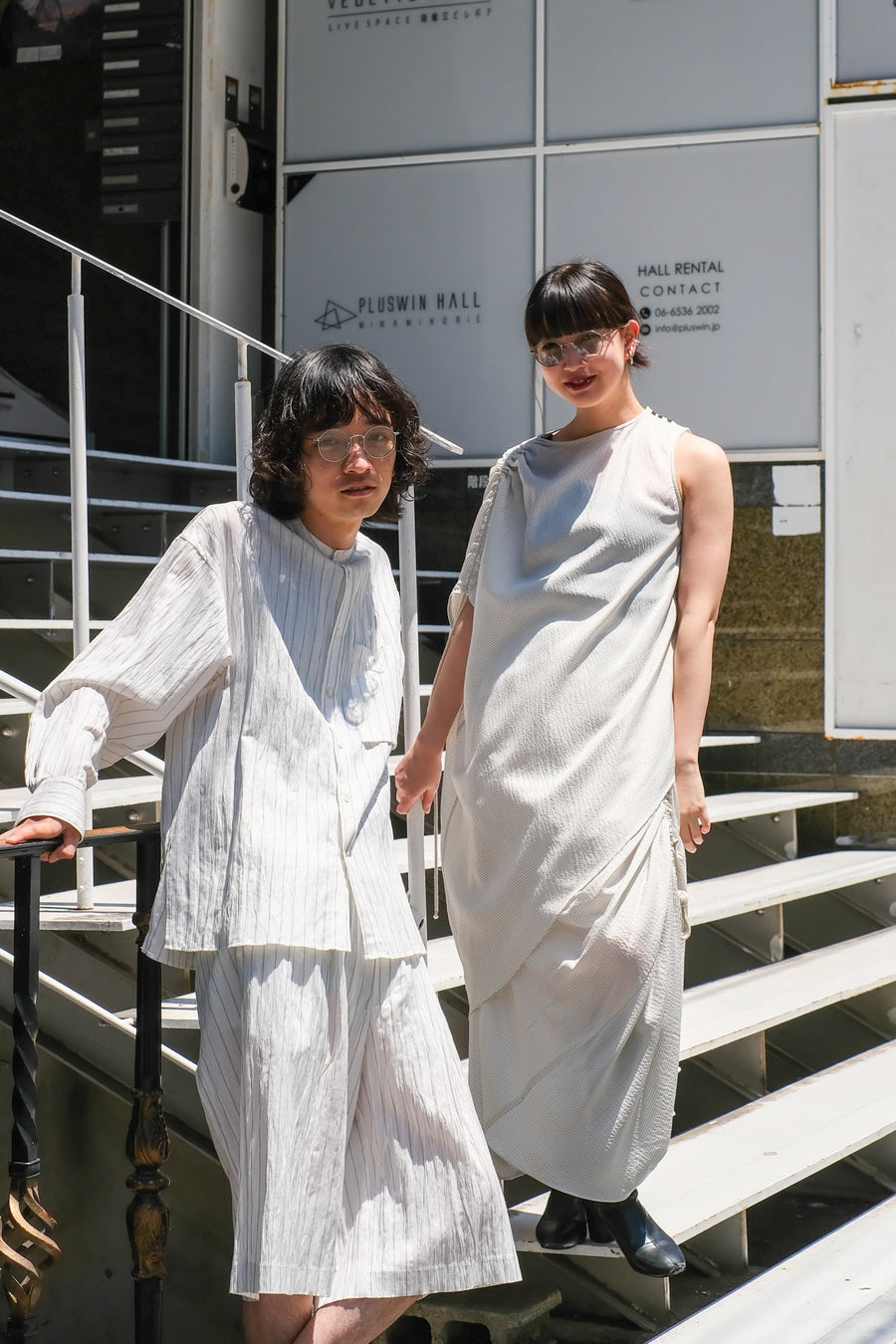 tiit tokyo  border gather skirt(WHITE)