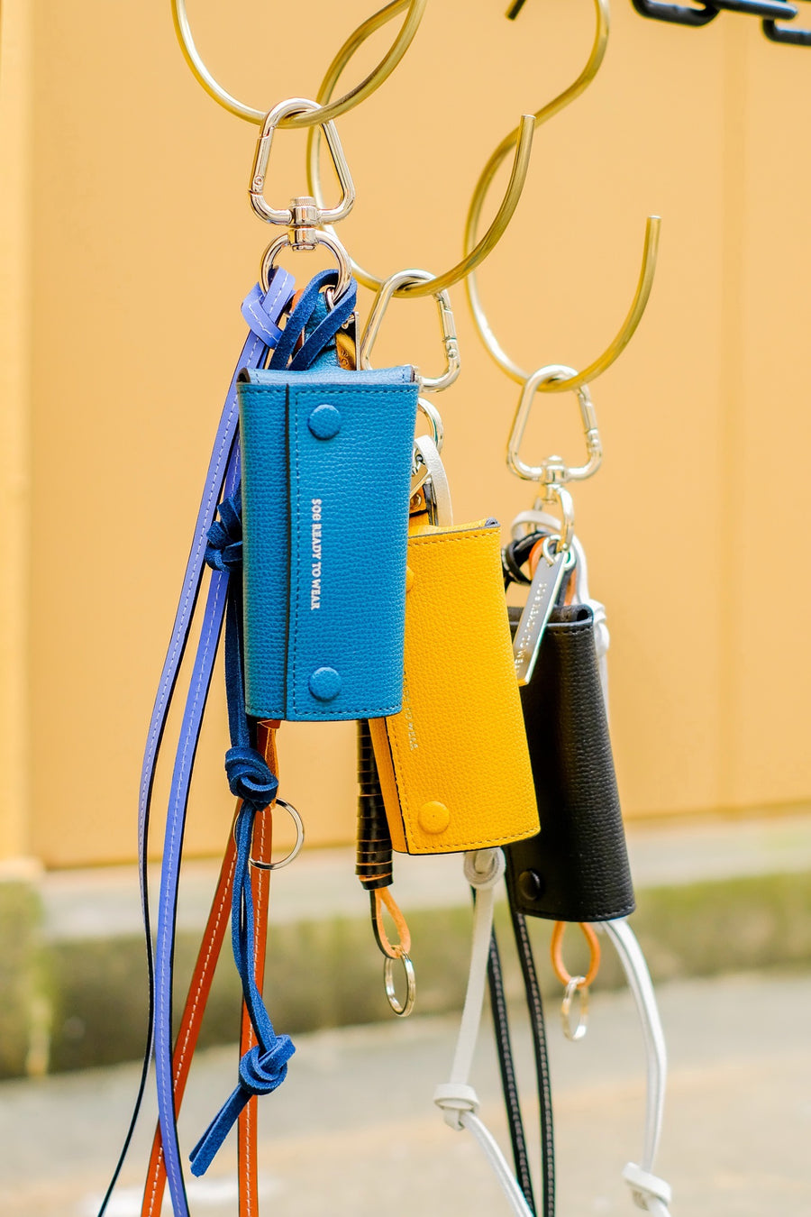 soe  Key Ring With Leather Strap（YELLOW）