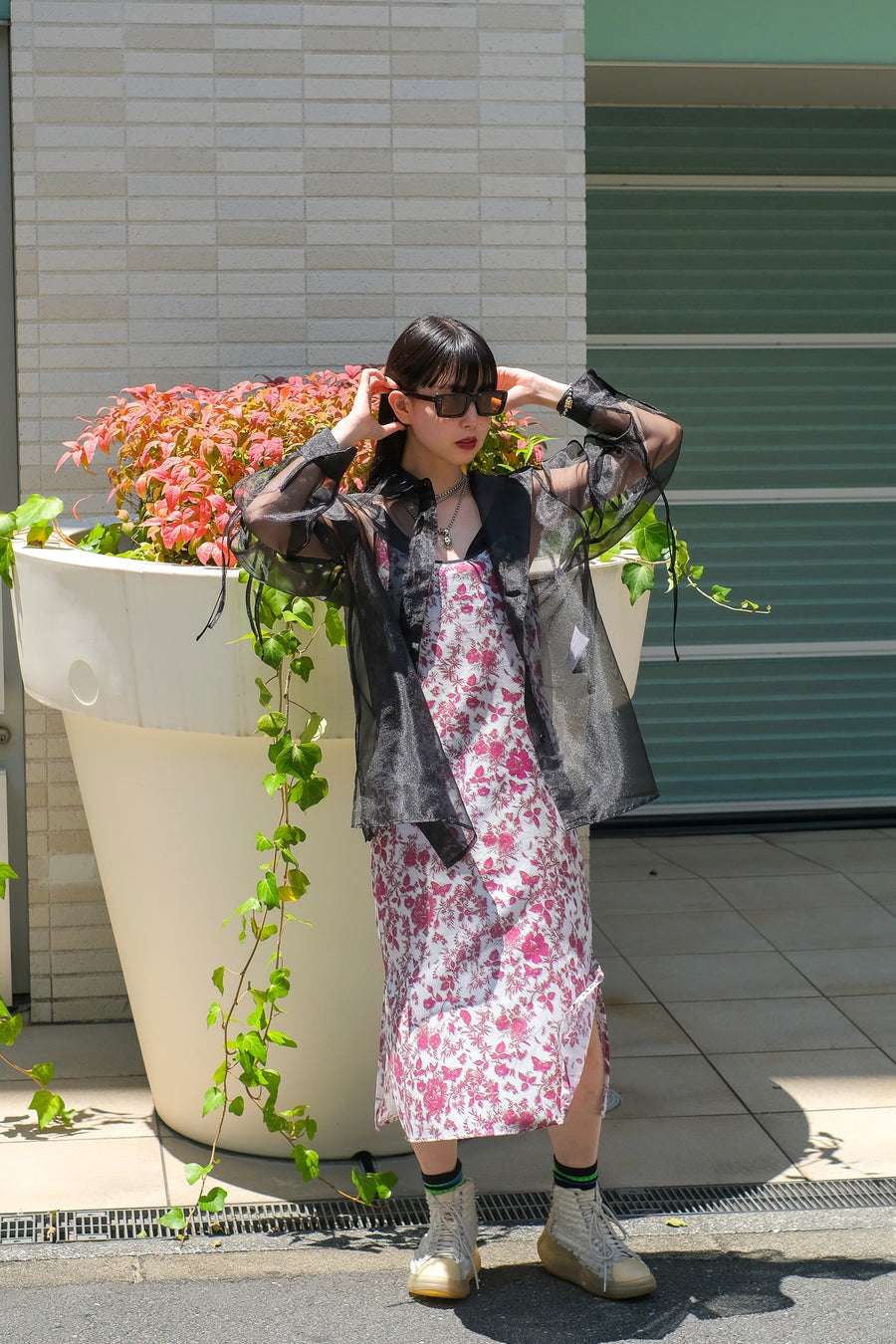 tiit tokyo  3D flower cami dress