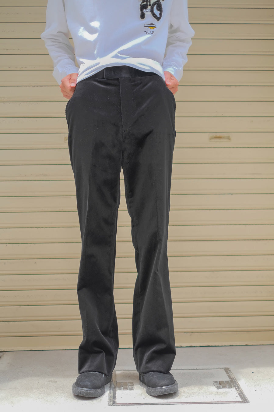 TOGA VIRILIS  Velvet pants(BLACK)