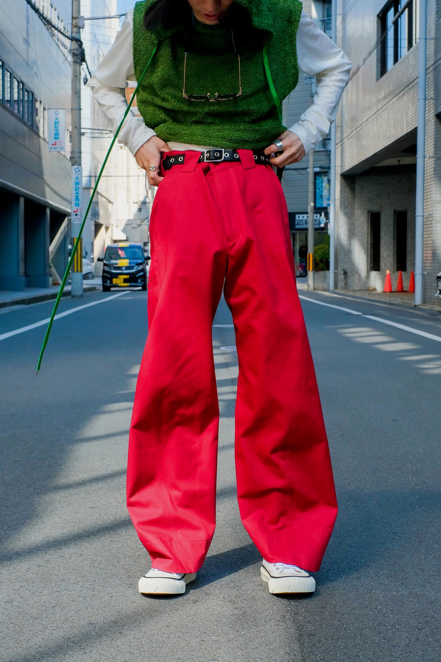 MASU COTTON WIDE TROUSERS(RED)