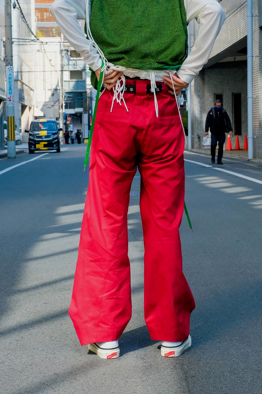 MASU COTTON WIDE TROUSERS(RED)