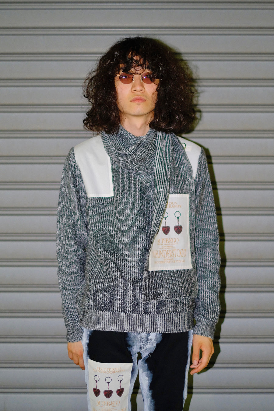 【20%OFF】YUKI HASHIMOTO  SCARF ATTACHED ARMY JUMPER（WHITE）