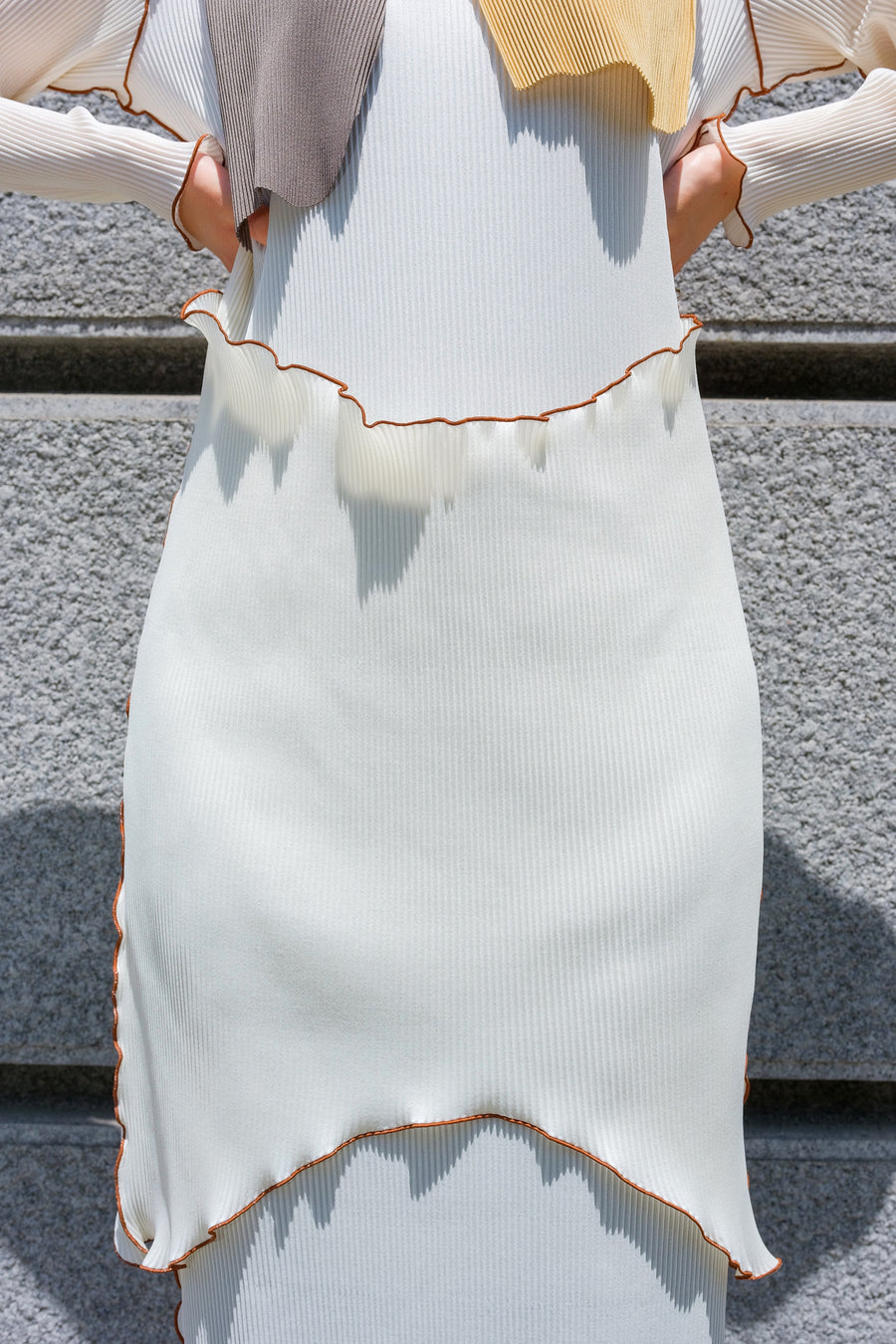 KOTOHAYOKOZAWA's Long Sleeve DRESS HIGH NECK TYPE WHITE mail order