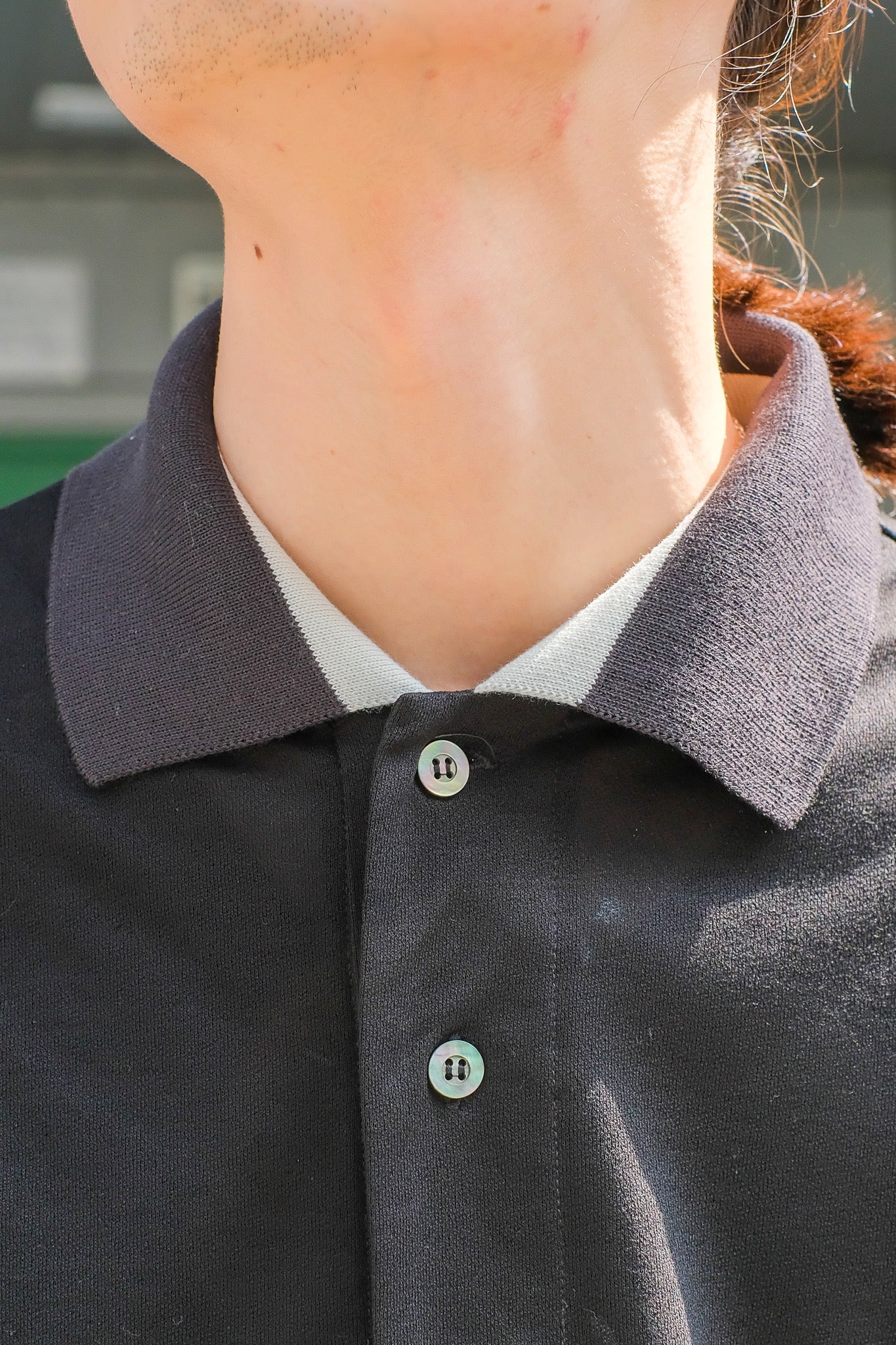 LITTLEBIG(リトルビッグ)のL/S Polo SH Gray or Black(ポロシャツ)の
