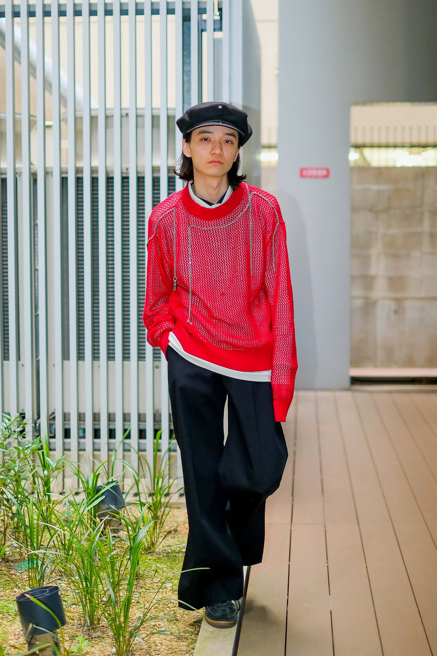 YUKI HASHIMOTO  CHAINED JUMPER(RED)