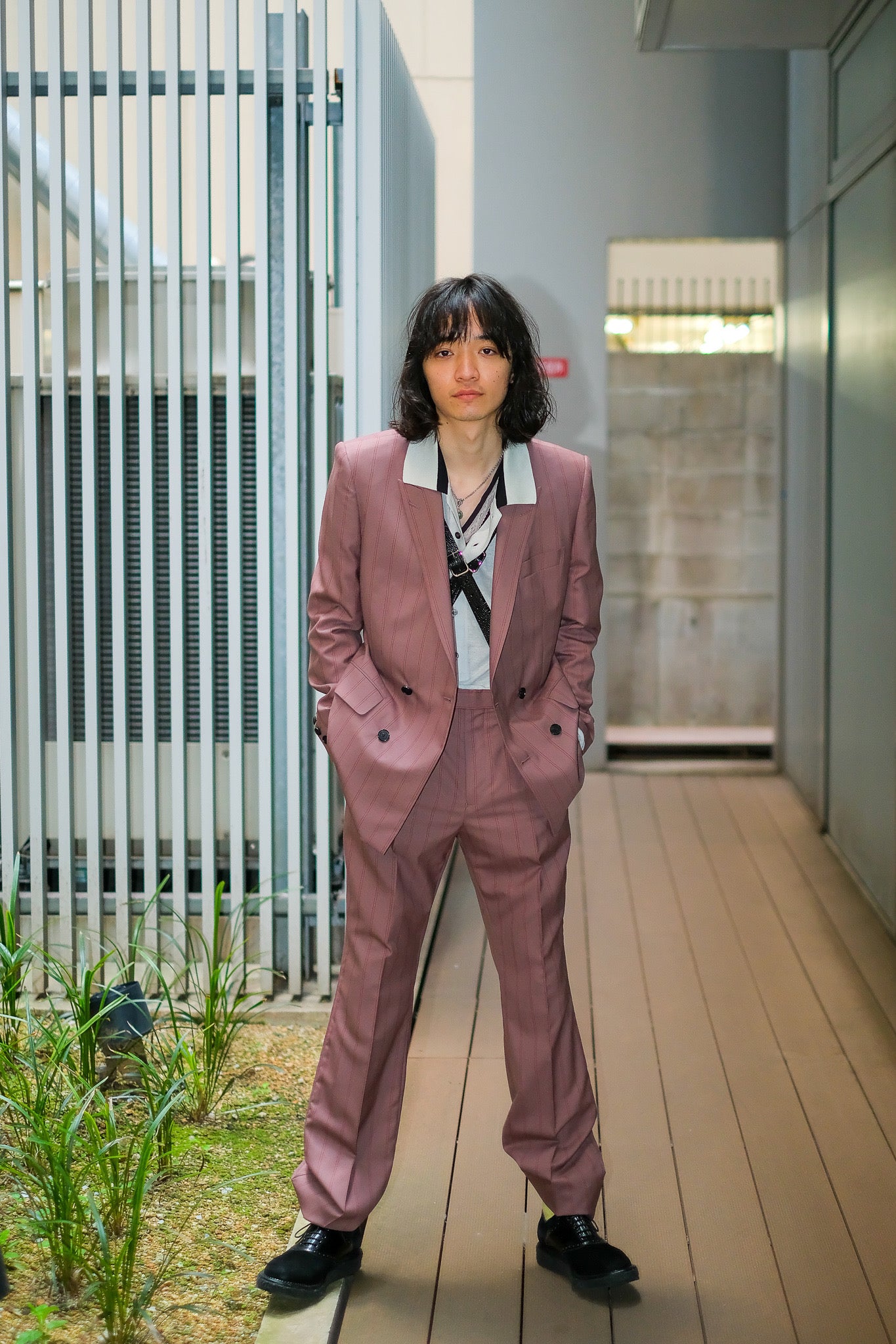 LITTLEBIG(リトルビッグ)のL/S Polo SH Gray or Black(ポロシャツ)の