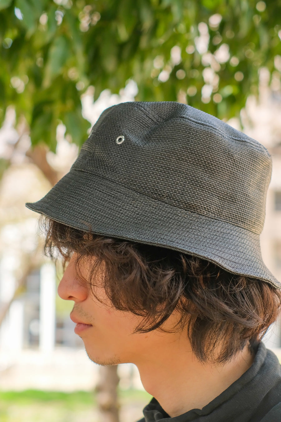 elephant TRIBAL fabrics Resort Bucket hat（BLACK）