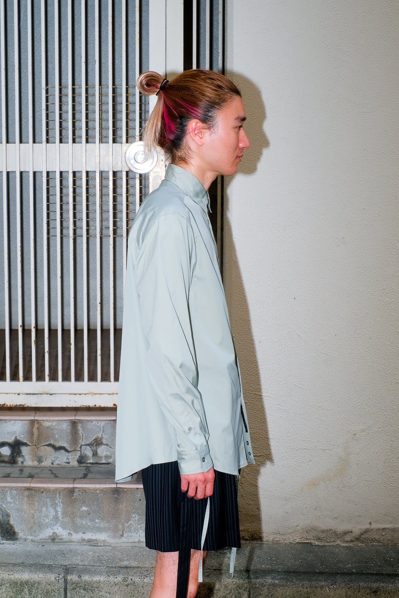 SOSHIOTSUKI(ソウシオオツキ)のTHE KIMONO BREASTED SHIRT UGUISUの