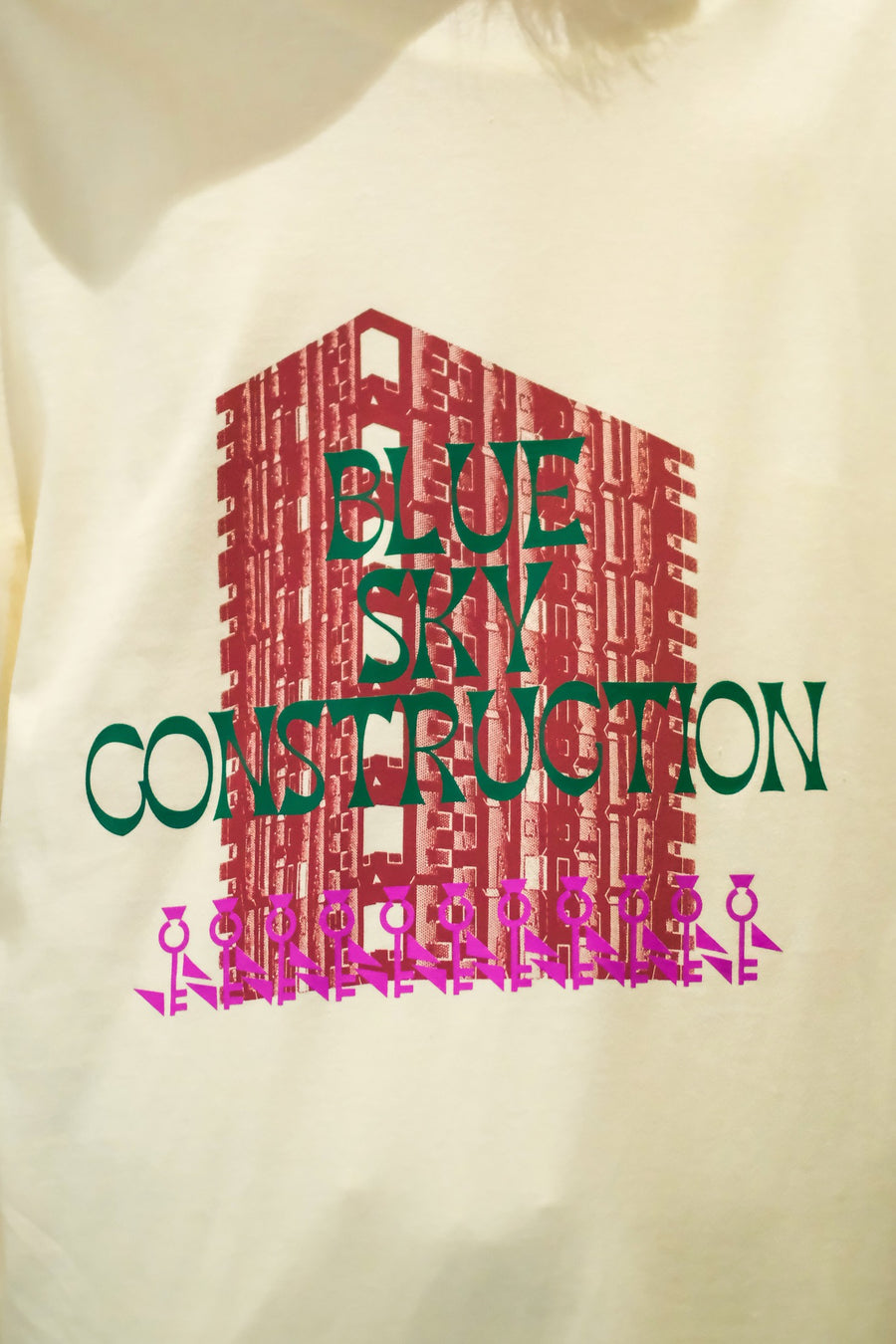 YUKI HASHIMOTO  BLUE SKY CONSTRUCTION T-SHIRT