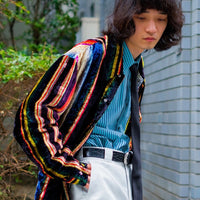 TOGA VIRILIS(トーガ ビリリース)のVelvet stripe blousonの通販