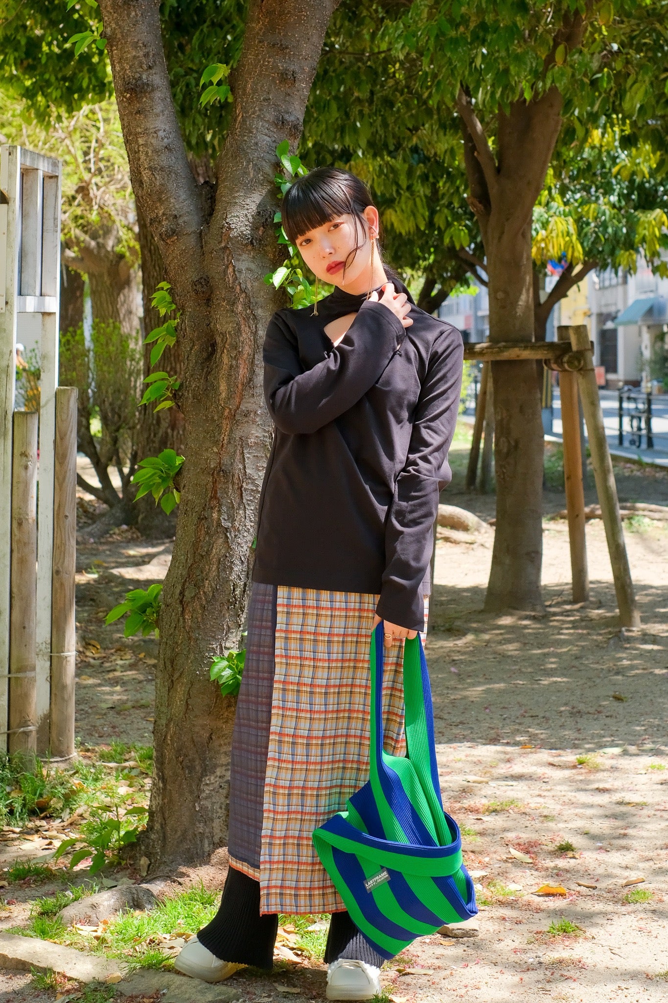 BELPER(ベルパー)のPLEATED SKIRT MADRAS CHECK(スカート)の通販