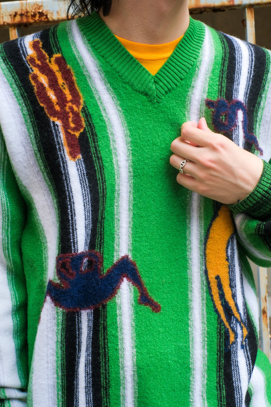 TOGA VIRILIS  Stripe knit pullover