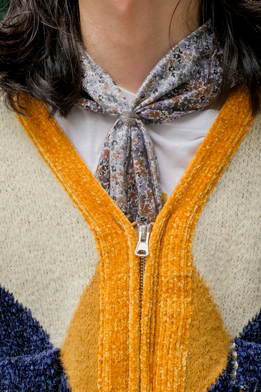 TOGA VIRILIS  Jaquard knit cardigan(NAVY)