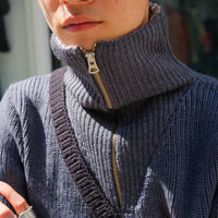 fluss(フルス)のHALF ZIP DRIVERS KNIT GRAY(ニット)の通販｜PALETTE