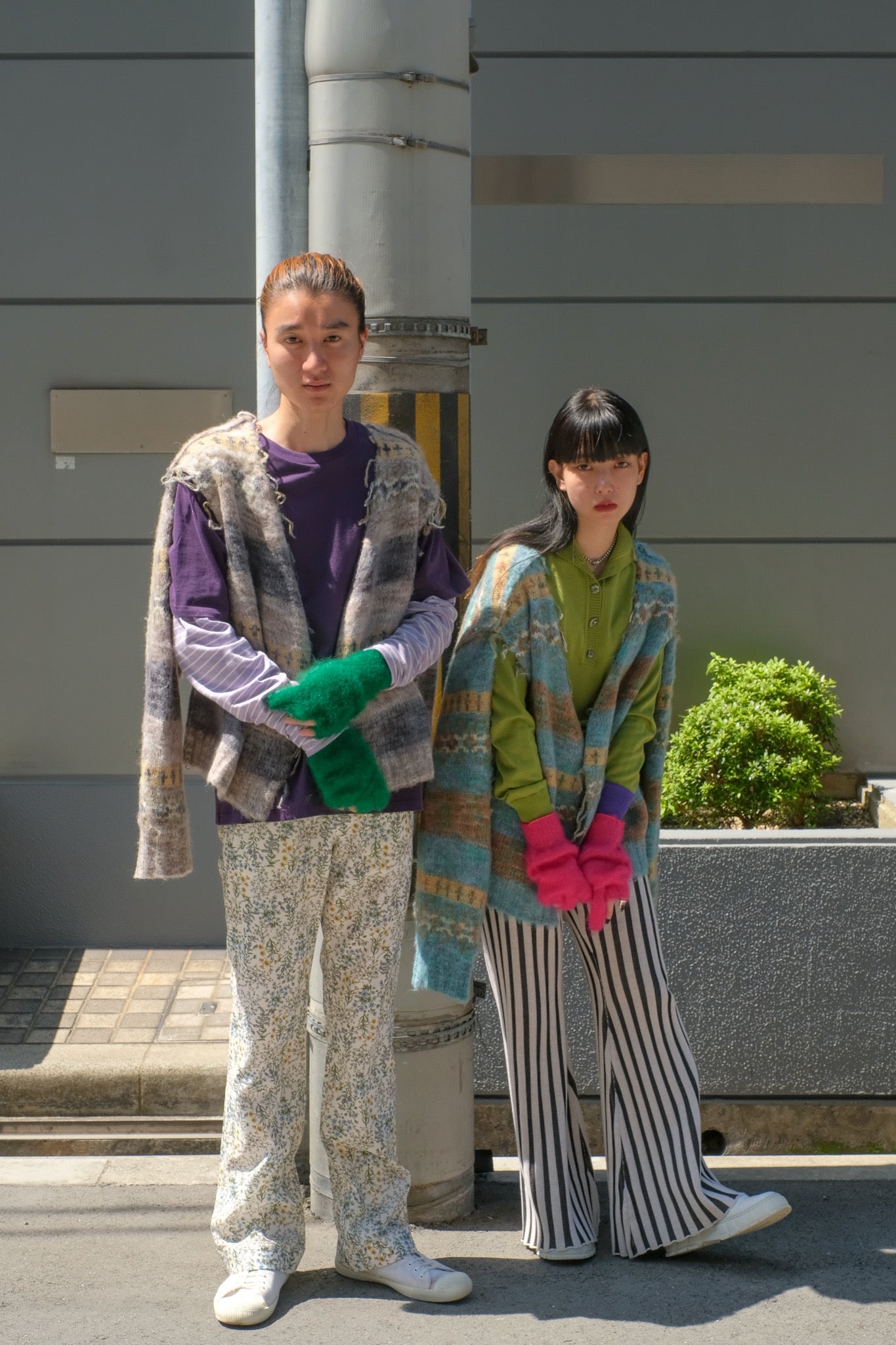 other - ベルパー BELPER 22AW WOOL KNIT TOP ニット セーター BELPER(ベルパー)の22AW WOOL KNIT TOP GREEN PURPLEの通販