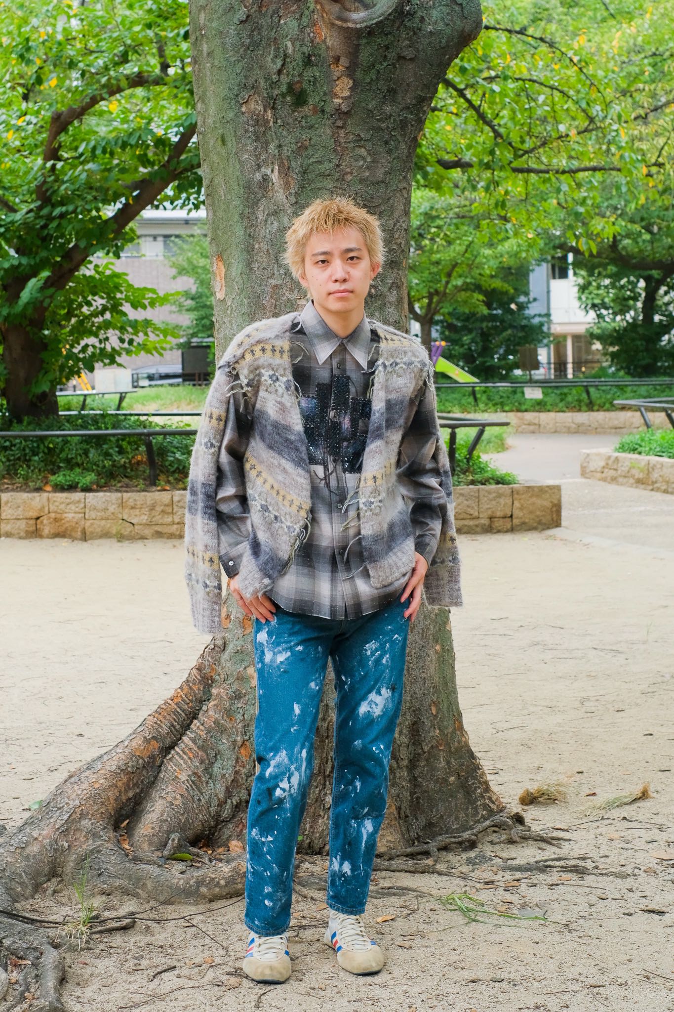 美品　masu 22aw RAINBOW DUST SHIRT 46 MASU(エムエーエスユー)のRAINBOW DUST SHIRT RAINBOWの通販｜PALETTE