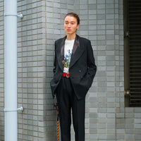 SOSHIOTSUKI(ソウシオオツキ)のSIDE STRIPE SLIM PANTS BLACKの通販 