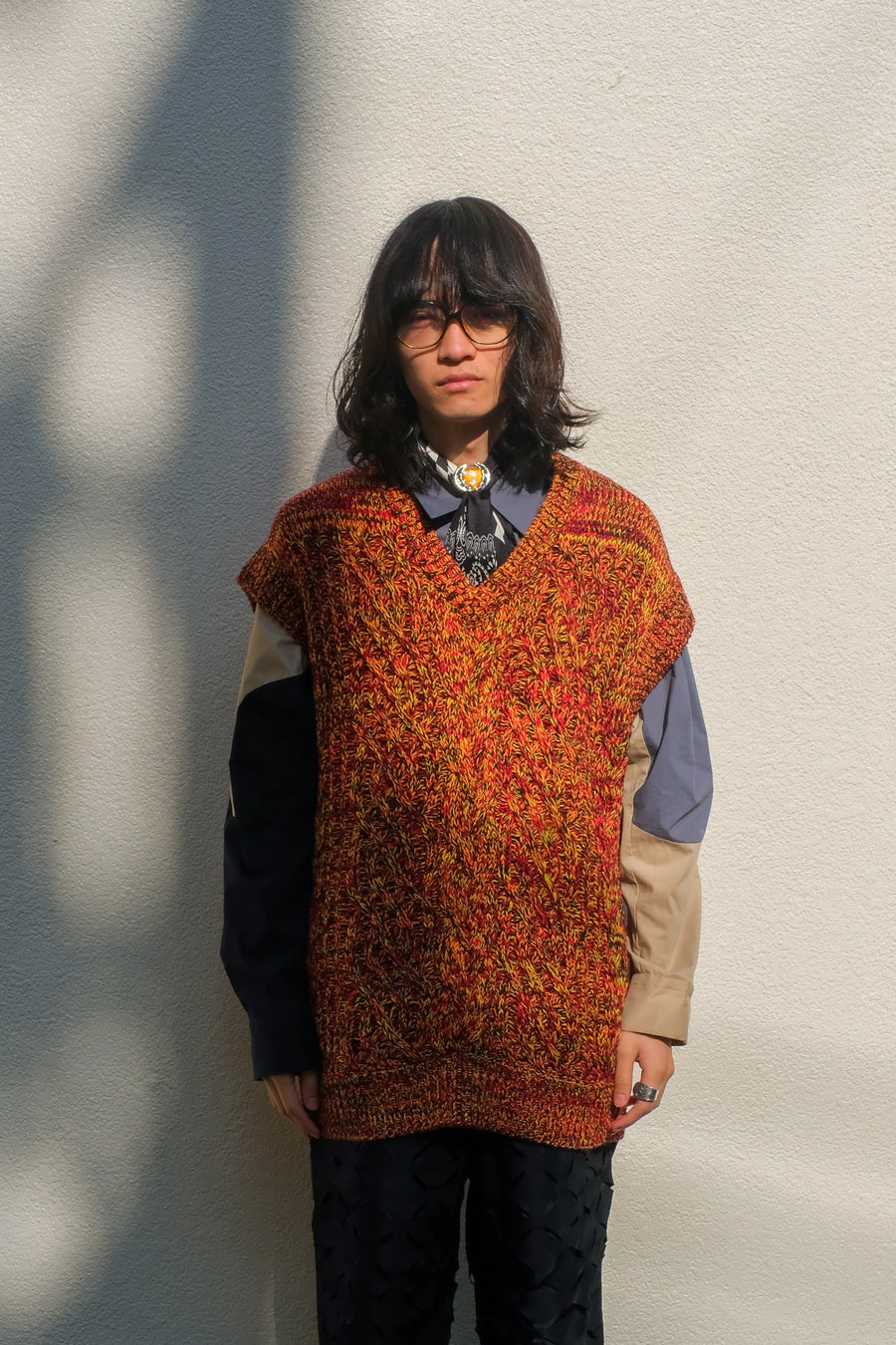 TOGA VIRILIS  Cable knit vest(RED)