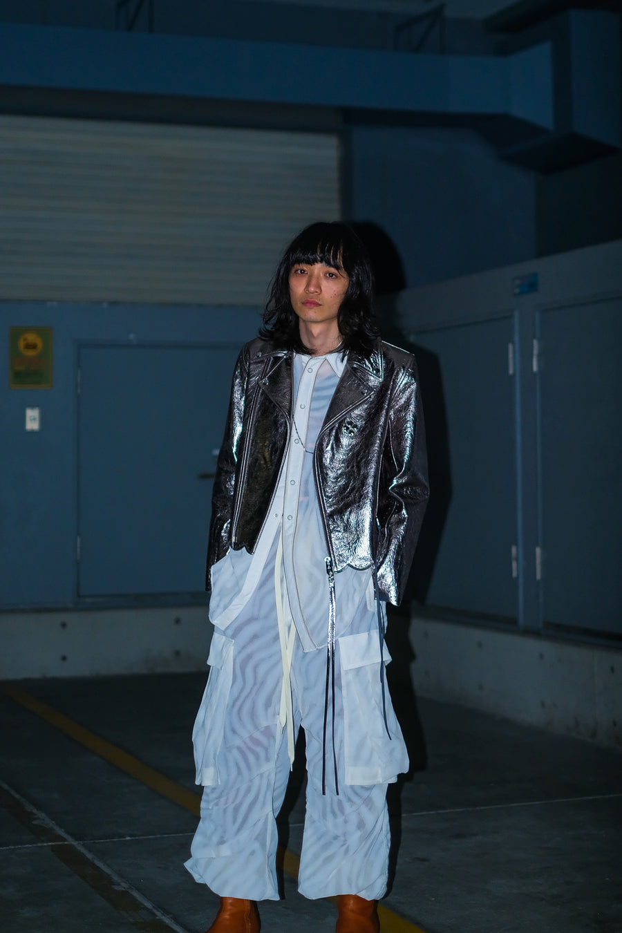 MASU SEE THROUGH WESTERN SHIRTS(WHITE)