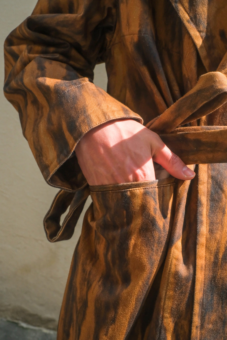 MASU  Fur Print Gown Coat